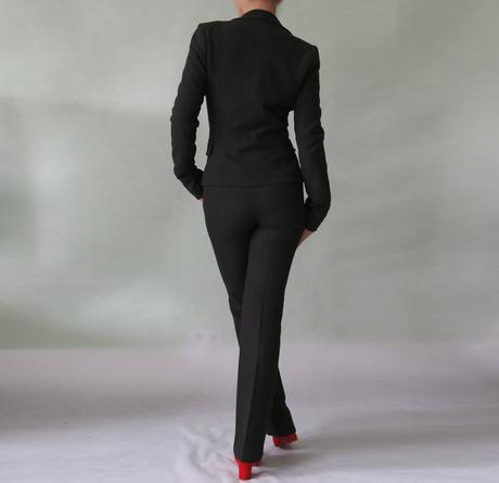 Hnědočerný dámský kostýmek santo stefano vel.s, s