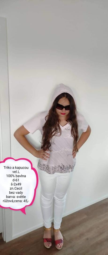 Triko s kapucou-vel.m, m