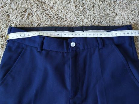 Tmavě modré sváteční kalhoty, 140