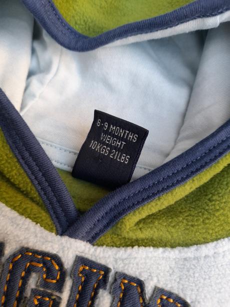 Fleecová mikina next 6-9 měsíců, next,74