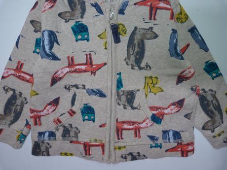 Mikina se zvířátky vel. 80, nutmeg,80