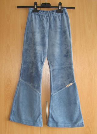 Světlé modré sametové kalhoty, 128