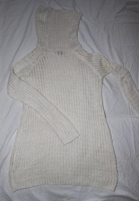 Vb172. parádní vlněný rolák-mini šaty, vel.s, gate,s