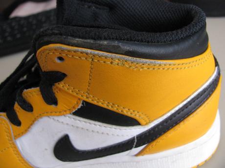 Dětské žluto-černo-bílé kotníkové tenisky jordan, air jordan,36
