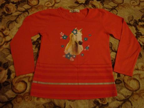 Tričko s koníkem (dlouhý rukáv), vel. 116/122, 116