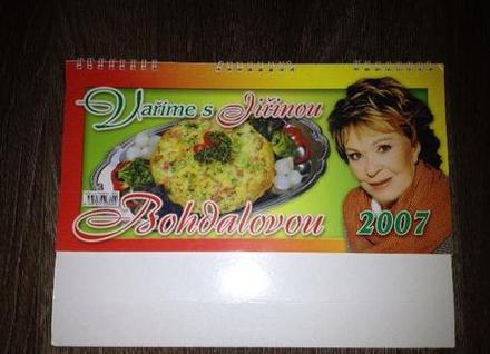 Kuchařka kalendář s jiřinou bohdalovou,