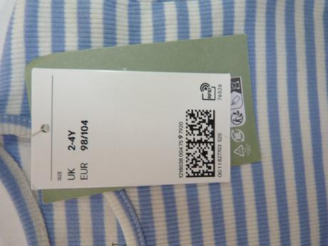 Hm bavlněné žebrované tričko vel. 104, h&m,104
