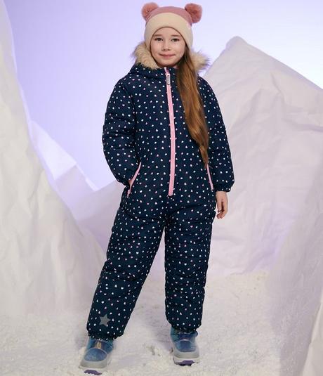 Srdíčková zimní kombinéza overal vel. 110, sinsay,110