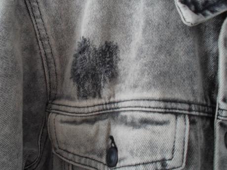 Šedá trhaná riflová bunda džíska, new yorker,s