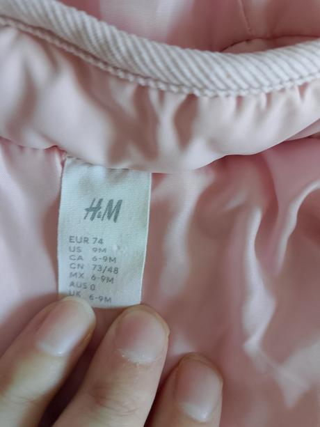 Krásná prošívaná přechodová bunda h&m vel. 74, h&m,74