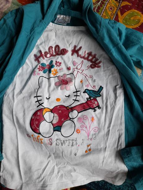 Tričko hello kitty dvojitý efekt 128, hello kitty,128