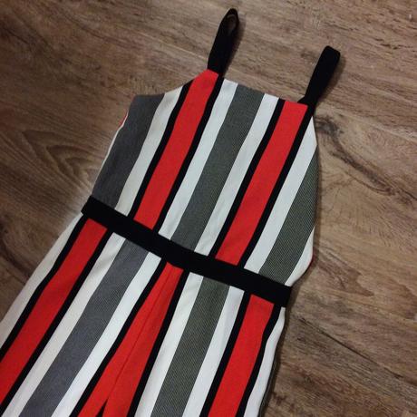 Kalhotový overal s proužkem, 128