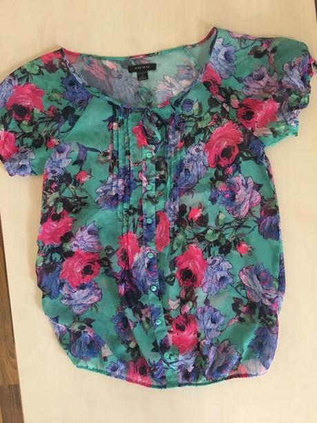 Květovaná halenka, vel xs/s, amisu, amisu,xs