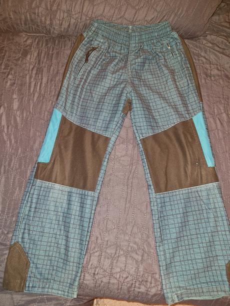 Lehké modré kalhoty vel. 122, 122