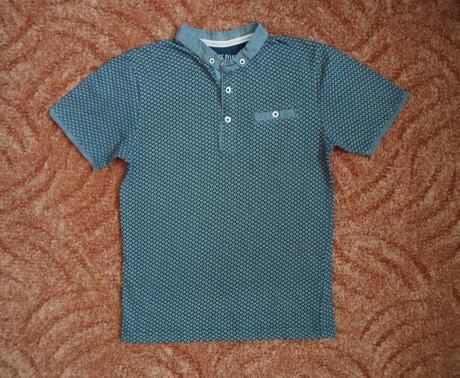 Modré tričko triko s límečkem polo, rebel,134