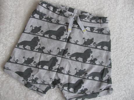 Bavlněné šedé šortky se zvířátky, teplákovina, disney,80