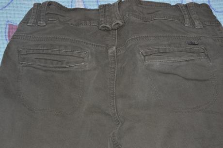 Khaki džíny skiny plátěné kalhoty jezdecký styl, 134