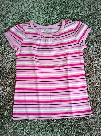 Triko / delší tričko s kr.rukávem pruhované, old navy,86