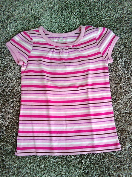 Triko / delší tričko s kr.rukávem pruhované, old navy,86