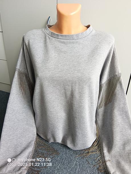 Mikina s řetízky zn."h&m" vel."l" i větší, h&m,l