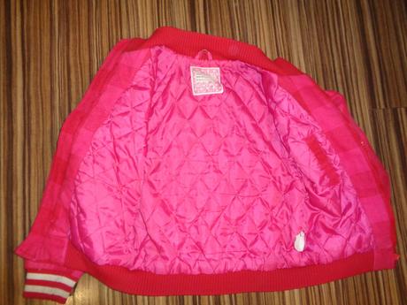 Pěkná růžová jarní/podzimní bunda 122/128, hema,122