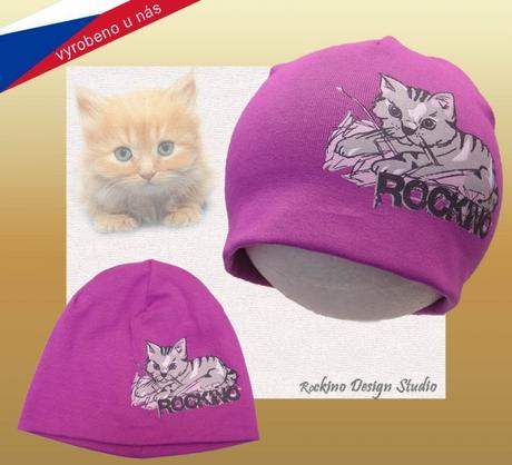 Dívčí čepice, český výrobce akce, rockino,50