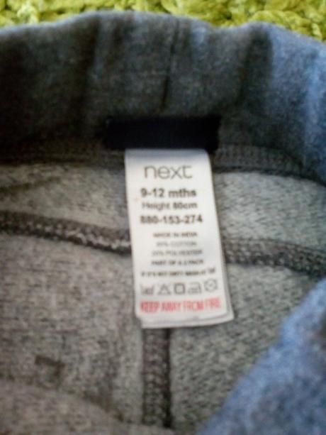 Tunýlkové tepláky,vel.80, next,80