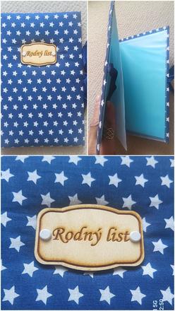 Obal na rodný list modrý,