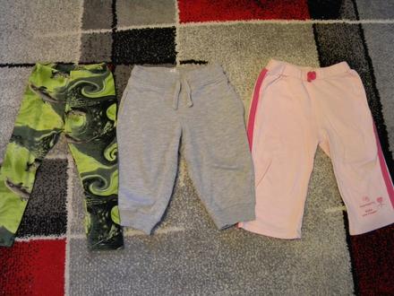 Tepláky,legíny pro holčičku vel.86-3 ks, h&m,86