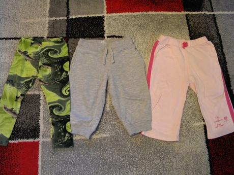 Tepláky,legíny pro holčičku vel.86-3 ks, h&m,86