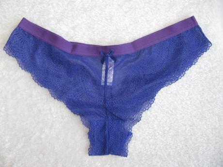 Dámské fialové krajkové kalhotky brazilky, george,m