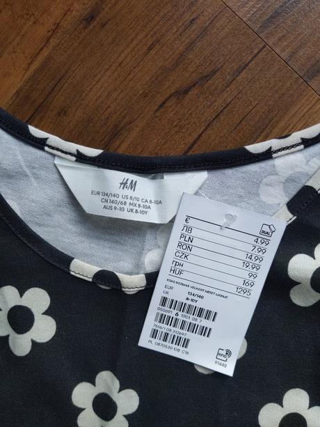 Letní šaty s kytičkami hm, h&m,134
