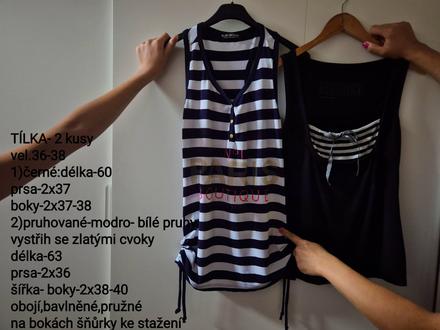 Tílka- 2 ks&36-38, 38