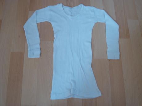 Triko s dlouhým rukávem - bílé, 3-5 let, 104