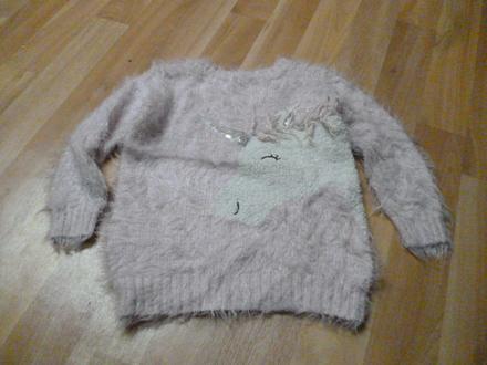 Hunatý svetr jednorožec 2-3, primark,98