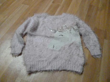 Hunatý svetr jednorožec 2-3, primark,98