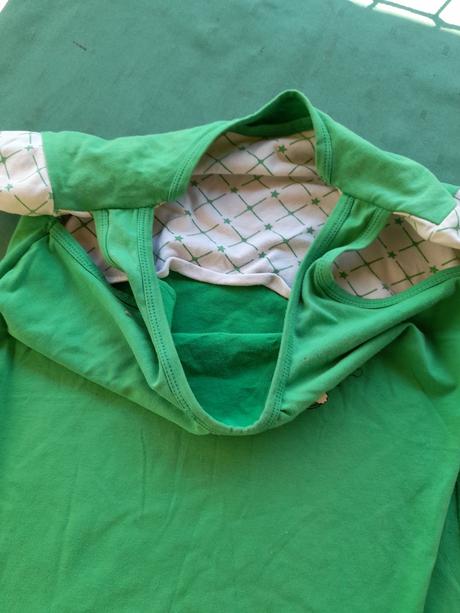 Zelené tričko letní s podšívkou holčičí, 122