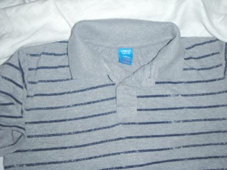 Super pruhované tričko s límečkem a autobusem, 140