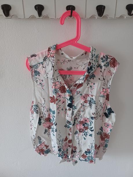 Kytičková halenka s uzlem, h&m,170