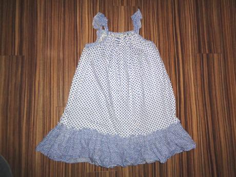 Pěkné modrobílé letní šaty s výšivkou, kids,116