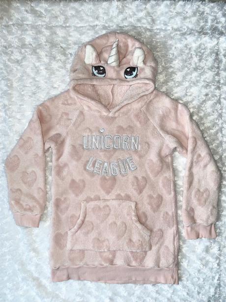 Růžová chlupatková mikina h&m, h&m,122