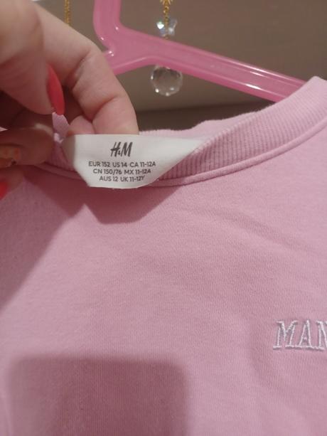 Růžová tepláková souprava h&m, h&m,152
