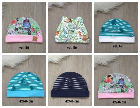 Novorozenecká čepička, vel. 56-80, 50 - 80
