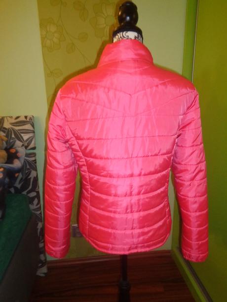 Krásná korálově červená prošívaná bunda, terranova,xl