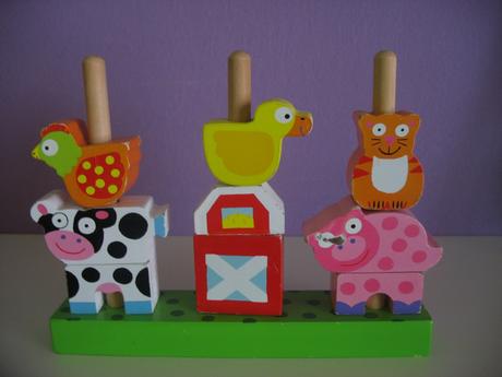 Dřevěná skládačka zvířátka,