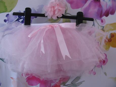 Kojenecká tylová sukně+čelenka s kytičkou, 62