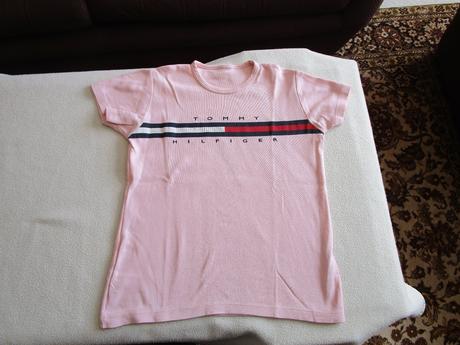Pěkné růžové tričko tommy hilfinger, vel. s, tommy hilfiger,s