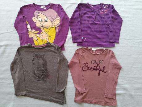 4 x tričko, vel 122/128, disney,122