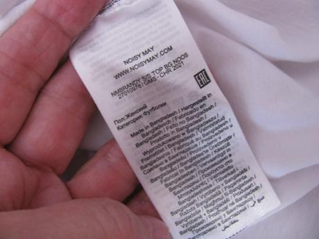 Dámské bílé bavlněné tričko noisy may, l