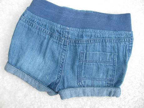 Kojenecké kraťasy z tenké letní džínoviny v.0-3měs, primark,62